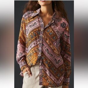 Farm Rio x Anthropologie Classic Bandana Printed Button-down